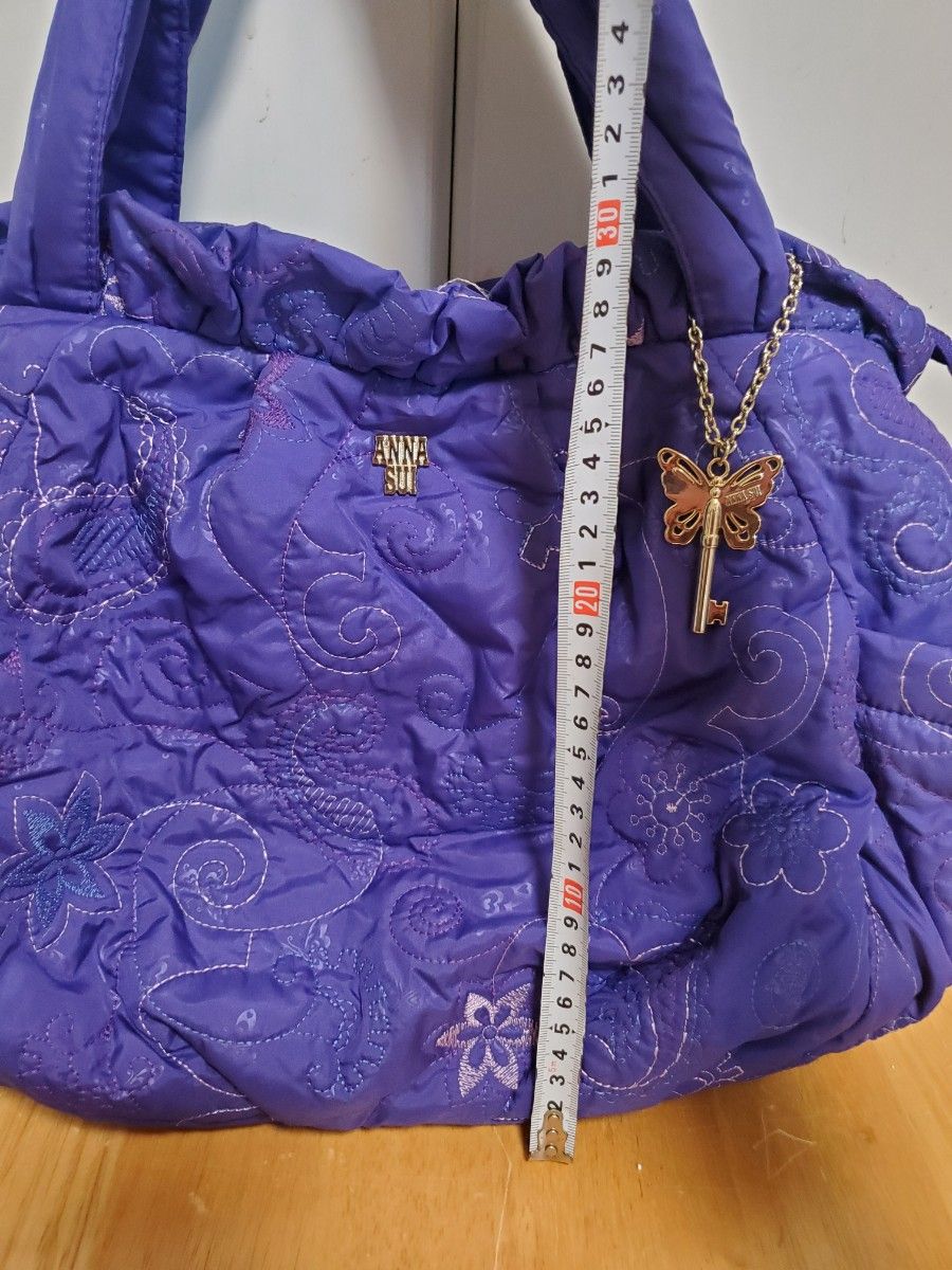 美品】アナスイ ANNA SUI 2Wayバッグ ショルダーバッグ チャーム付き