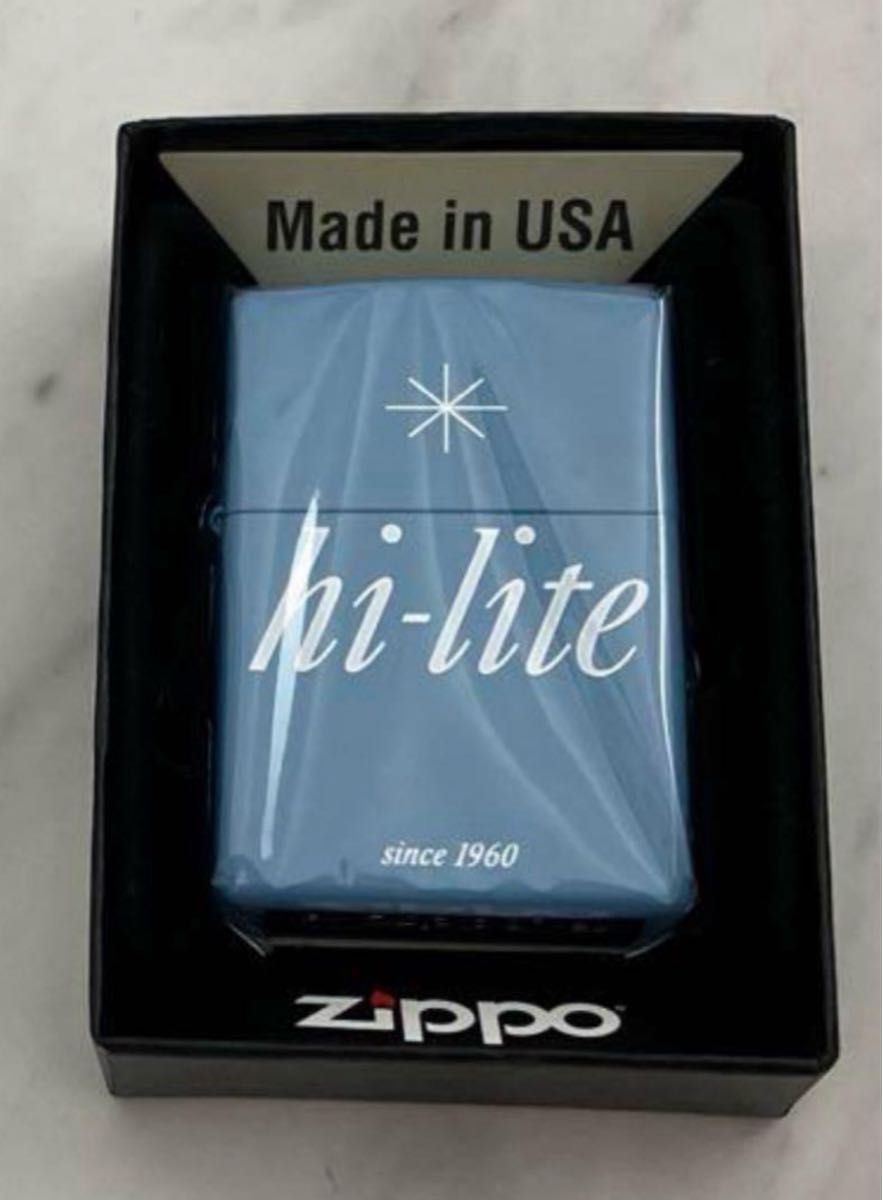 新品 hi-liteオリジナルZippo 65周年記念モデル ブルー ハイライト