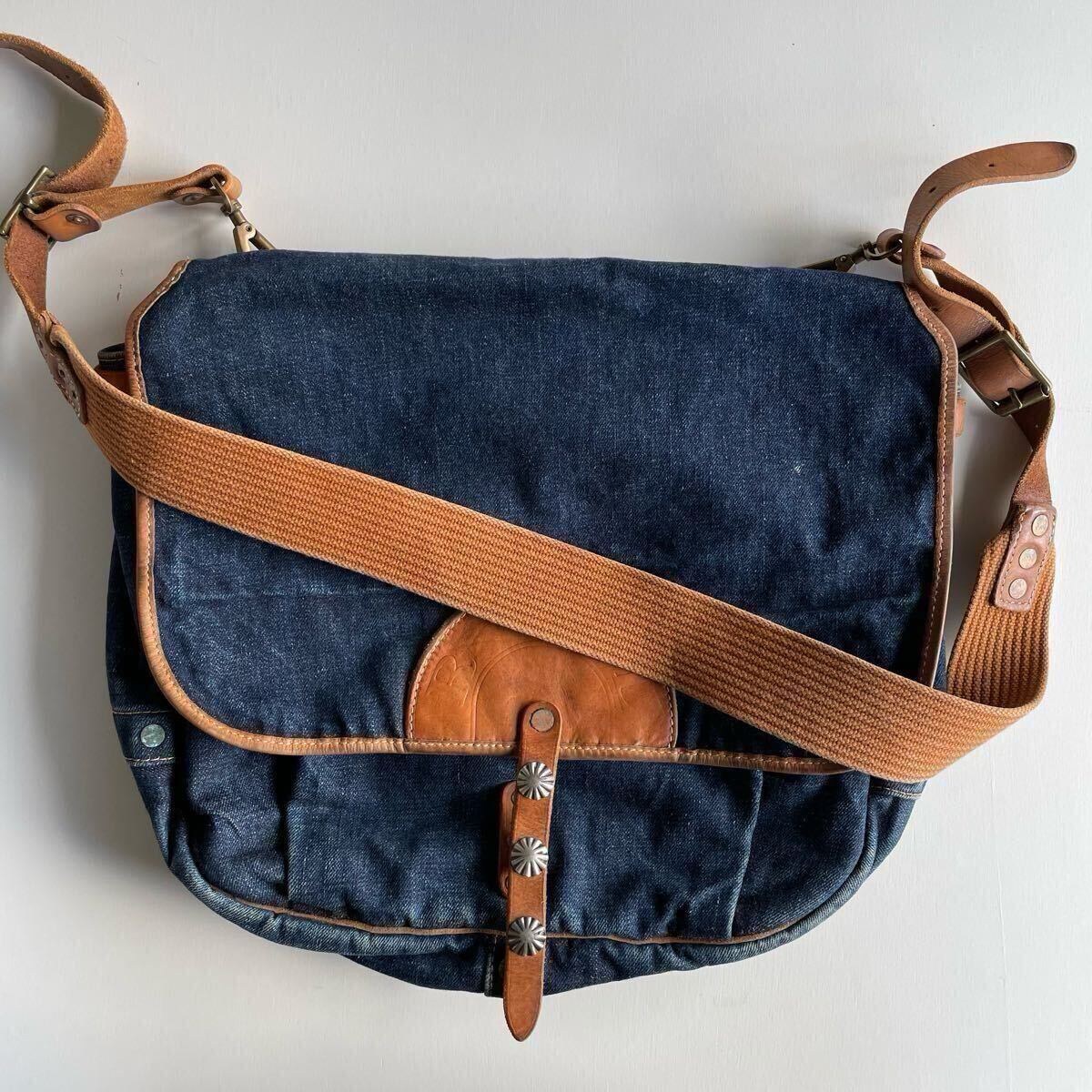 RRL “Denim Mail Bag” デニム コーンデニム メッセンジャー メール