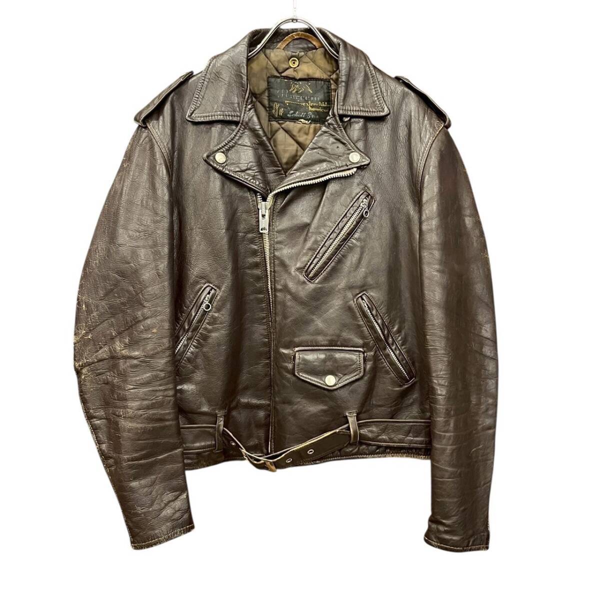 60s ビンテージ Schott ワンスター ダブル ライダース レザー