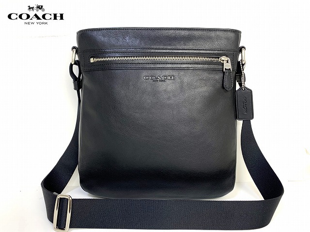極美品 送料無料 コーチ メンズ COACH レザー クロスボディー 斜め掛け