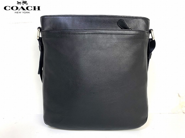 極美品 送料無料 コーチ メンズ COACH レザー クロスボディー 斜め掛け
