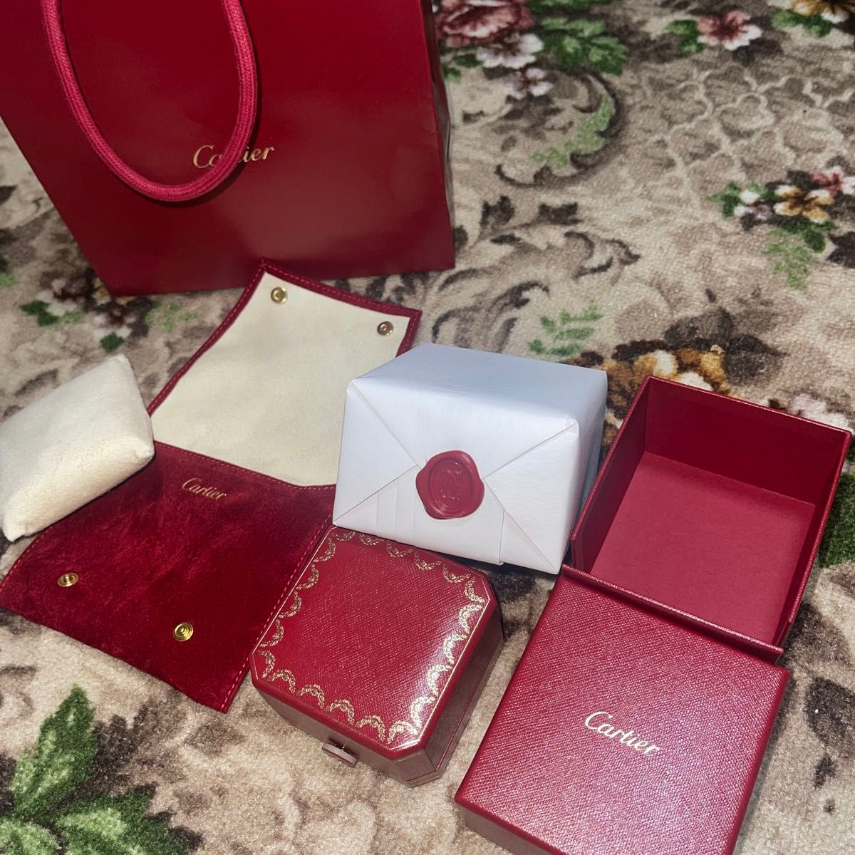 カルティエ ジュエリーケースセット プレゼント梱包 Cartier 箱 BOX 空