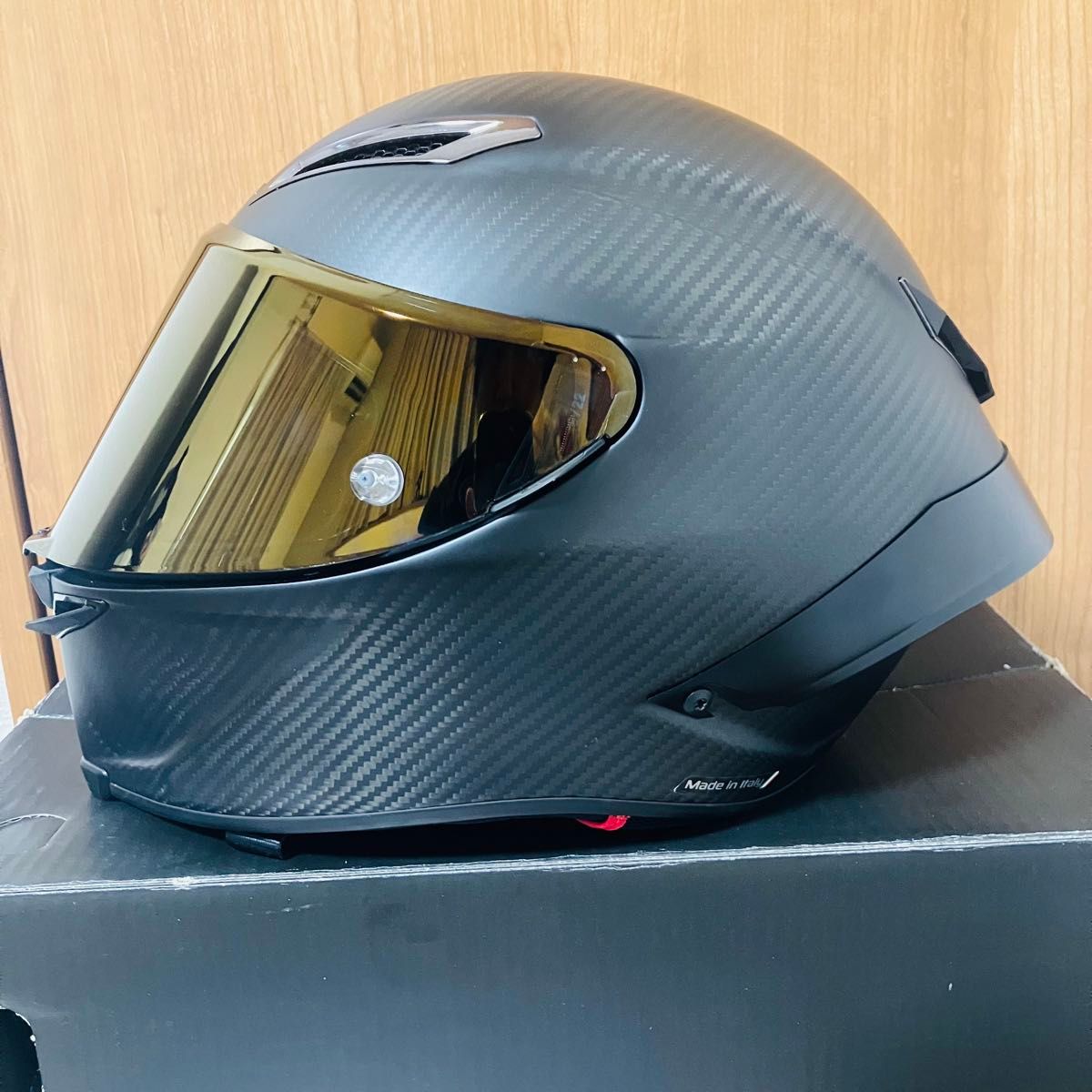 値下げ【美品】AGV PISTA GP RR Asian Fit MATTCARBON 純正ゴールド