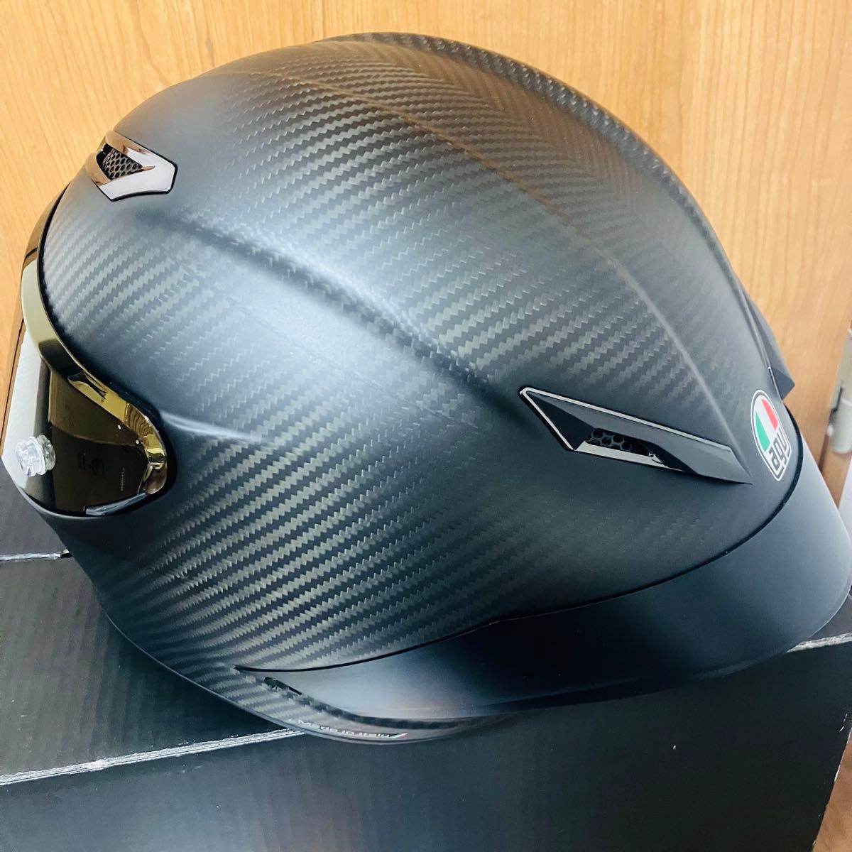 値下げ【美品】AGV PISTA GP RR Asian Fit MATTCARBON 純正ゴールド