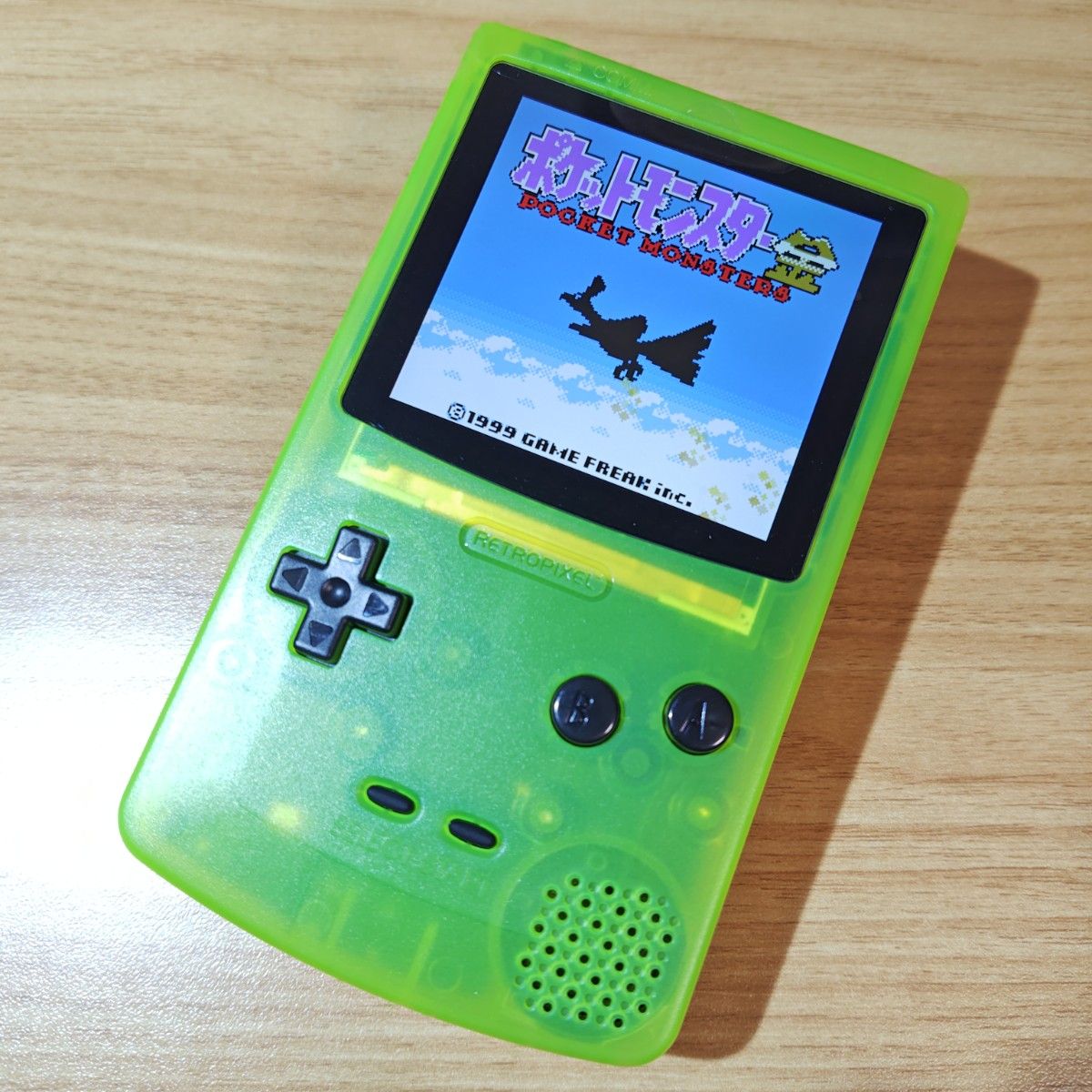 FPGBC ゲームボーイカラー クリアイエロー ips液晶 バックライト GBC