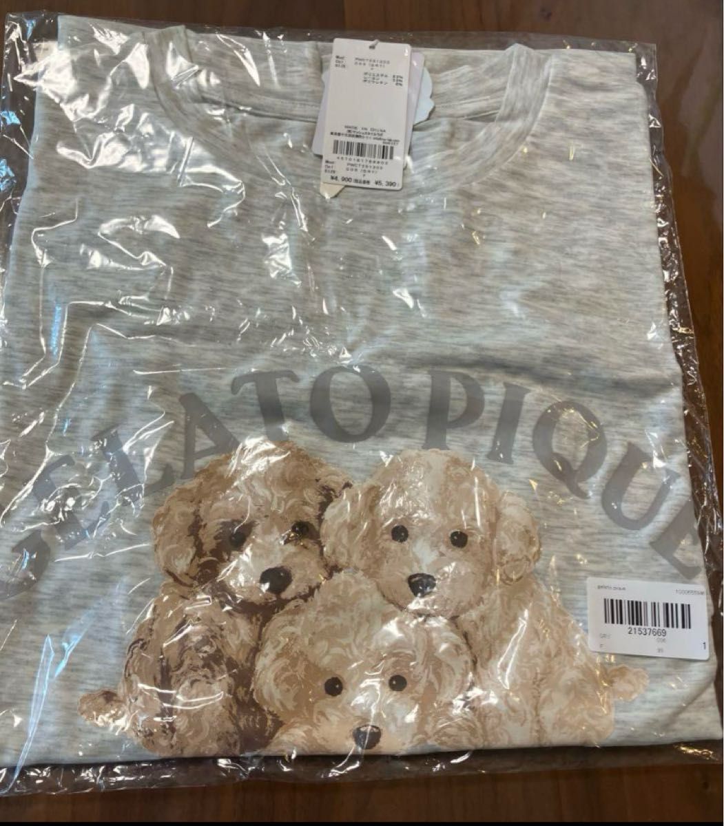 ジェラートピケ トイプードルワンポイントTシャツ& ロングパンツ 上下