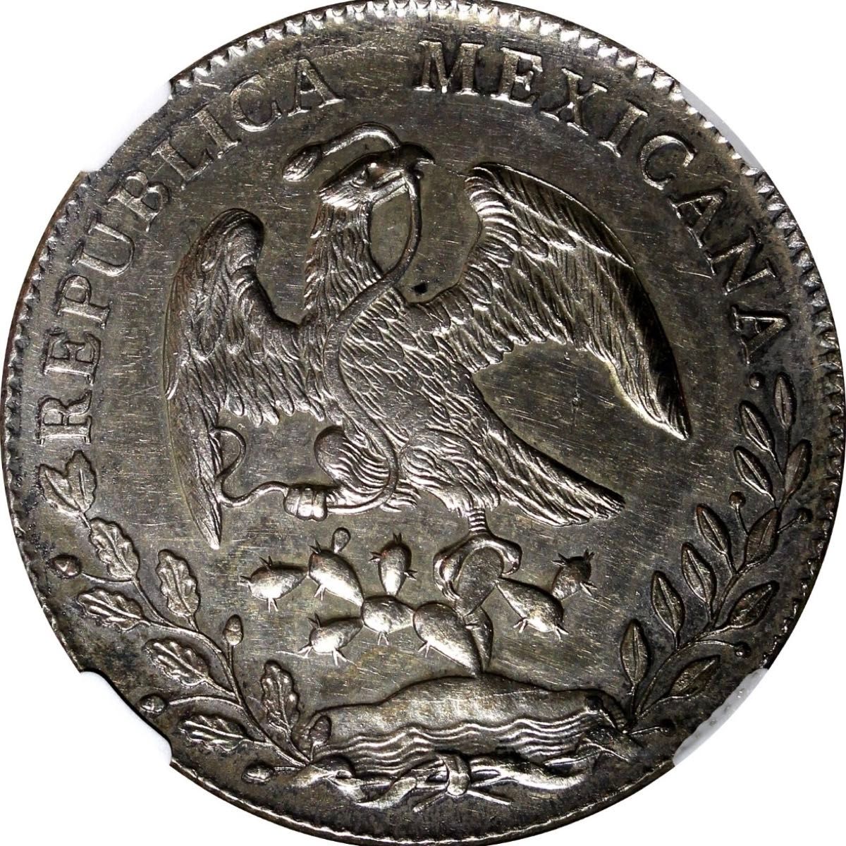 MS61】1896年 メキシコ 8レアル銀貨 貿易銀 本物保証｜Yahoo!フリマ