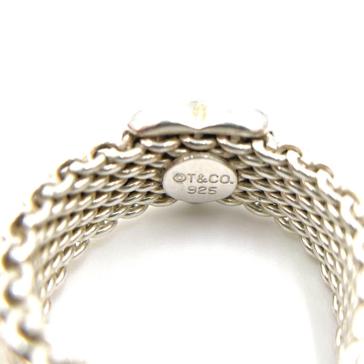 TIFFANY Co ティファニー サマセット メッシュ ハート シルバー リング