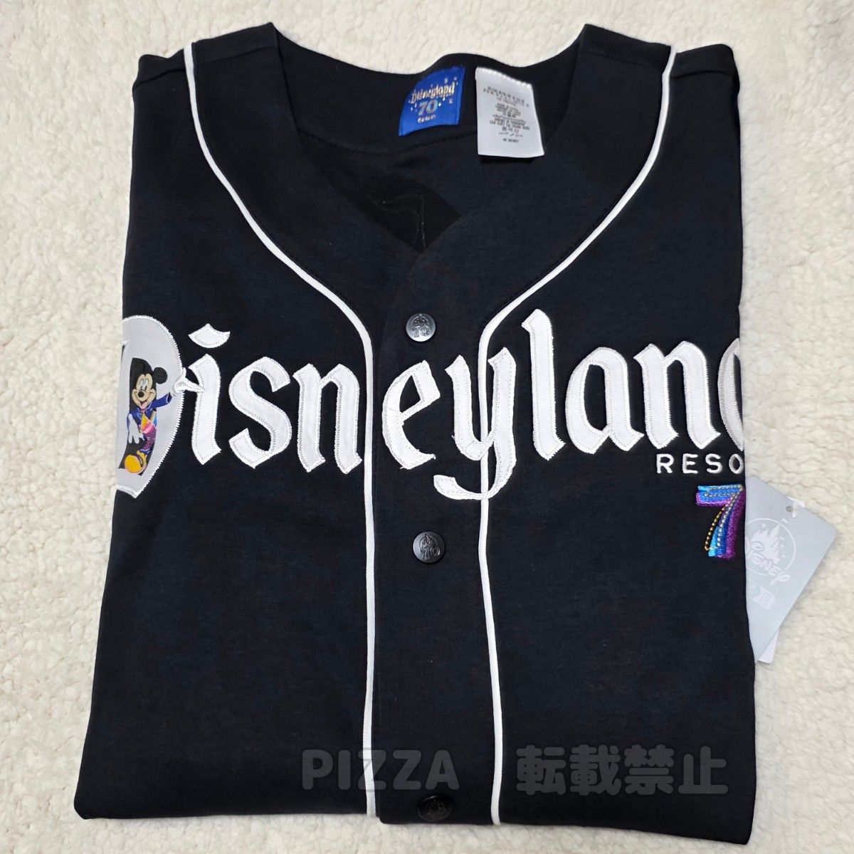 新品】カリフォルニア ディズニーランド 70周年 ベースボールシャツ XL
