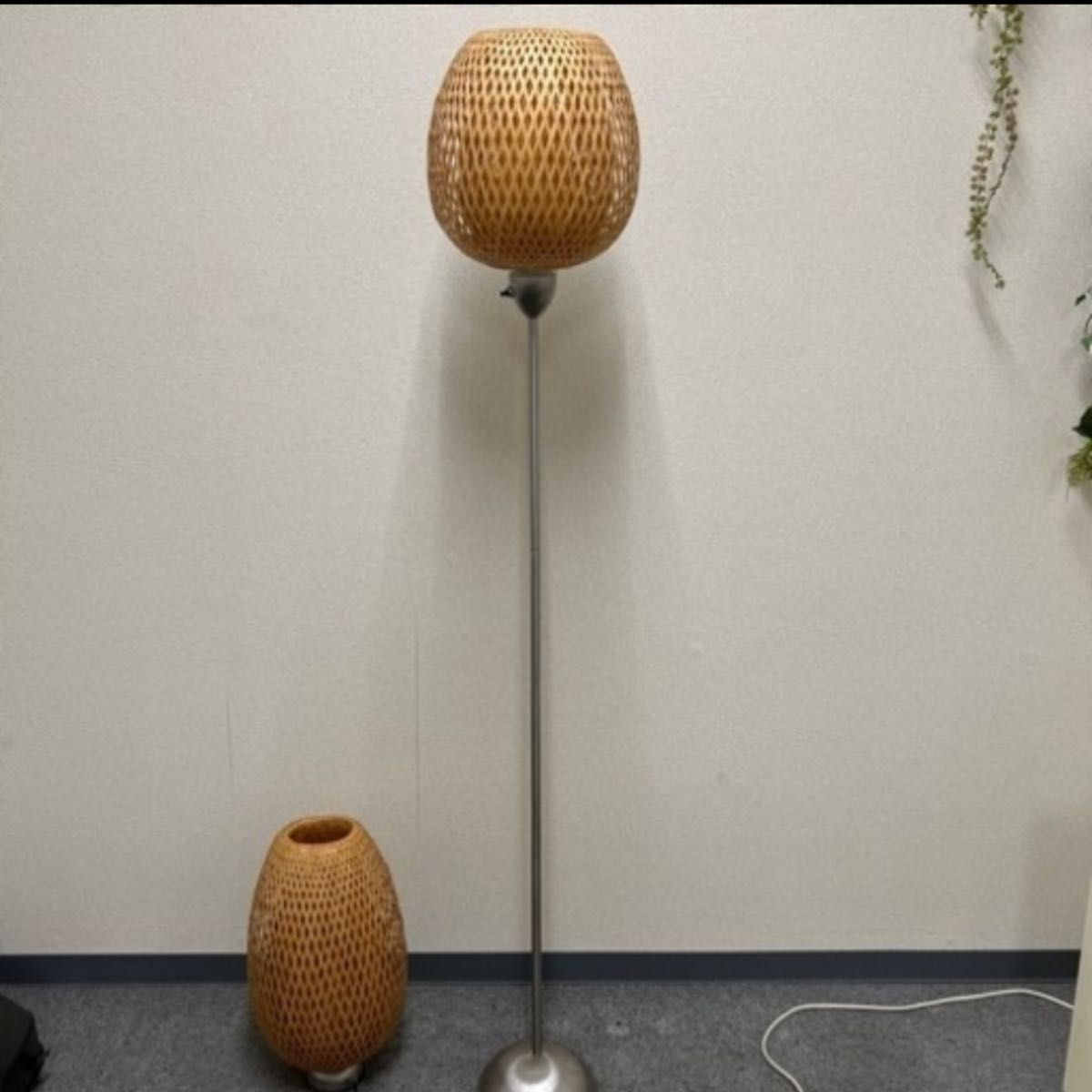 直接引取可能 IKEA 竹製 フロアスタンド ランプシェード 2個セット