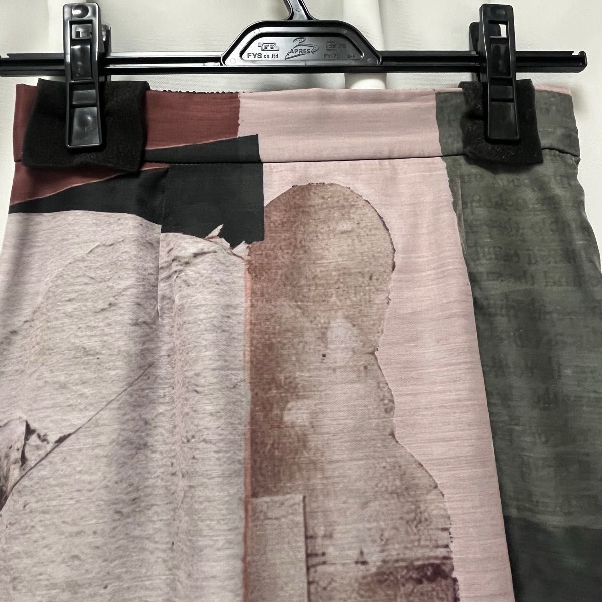 AMERI VINTAGE ART COLLAGE PRINT SHEER SKIRTスカートS アメリ美品
