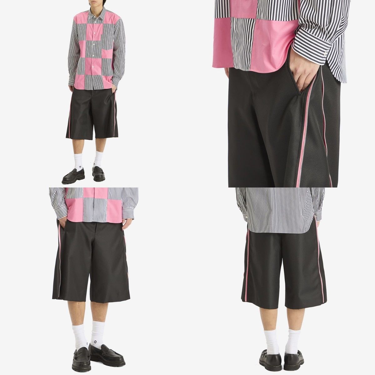COMME des GARCONS HOMME PLUS 25SS ピンクジップ ショーツ S