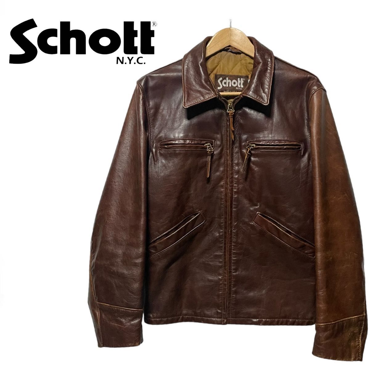 80s Schott ショット 廃盤 トラッカージャケット 634 茶タグ｜Yahoo