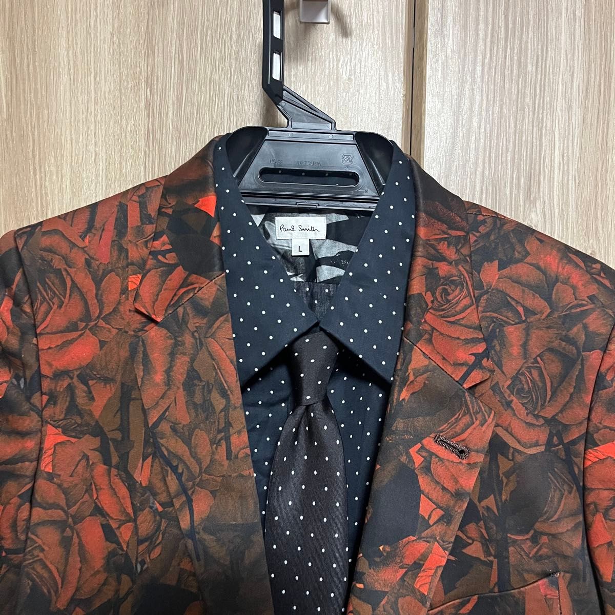 paul smith ポールスミス 花柄薔薇セットアップスーツ ネクタイシャツ
