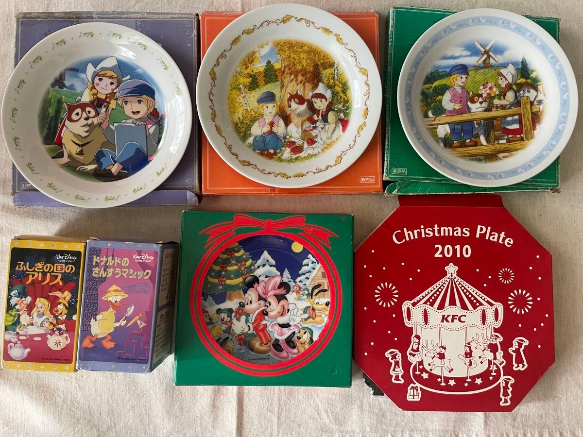非売品フランダースの犬 ディズニー&ケンタッキークリスマスプレート