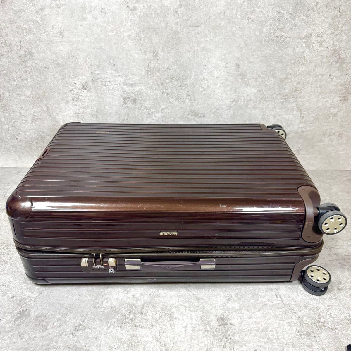 104L】RIMOWA サルサデラックス グロスブラウン 4輪 キャリーケース