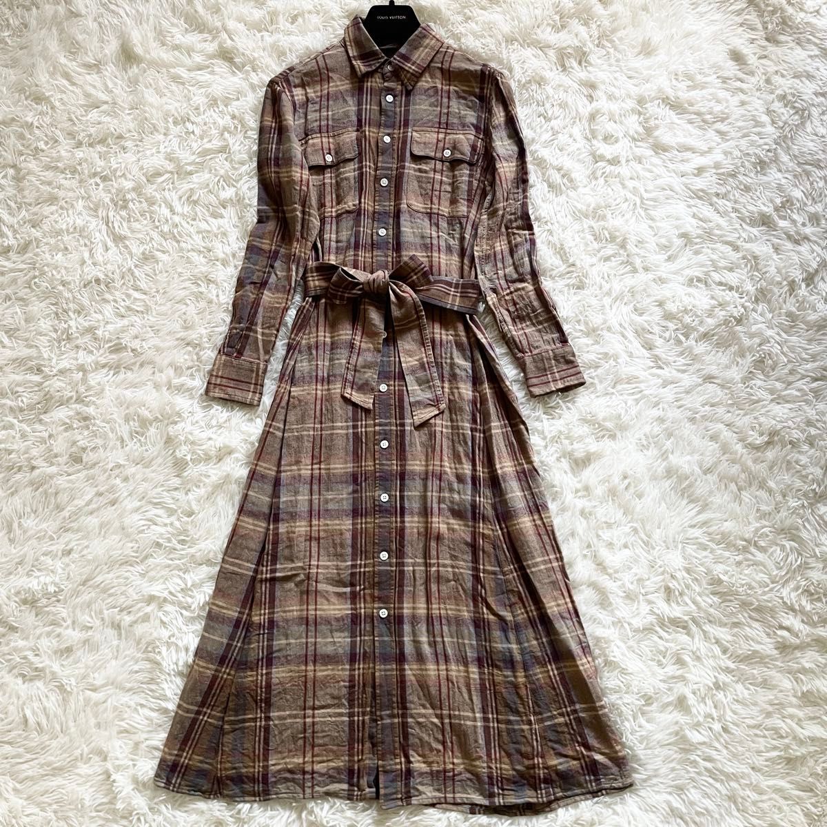 極美品 POLO RALPH LAUREN ポロラルフローレン マキシ丈 シャツ