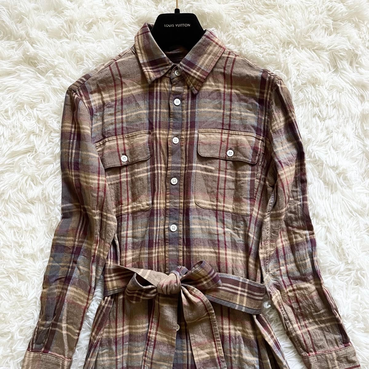 極美品 POLO RALPH LAUREN ポロラルフローレン マキシ丈 シャツ