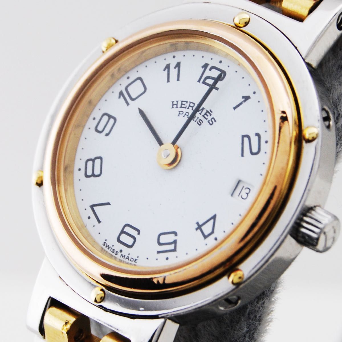 美品】HERMES エルメス クリッパー レディース腕時計（電池式）動作