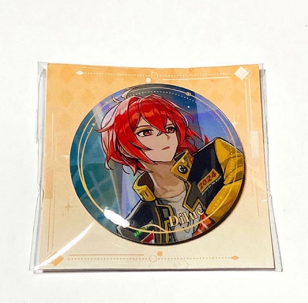 原神】ディルック 缶バッジ2個セット ホヨフェアイラスト 約75mm 約