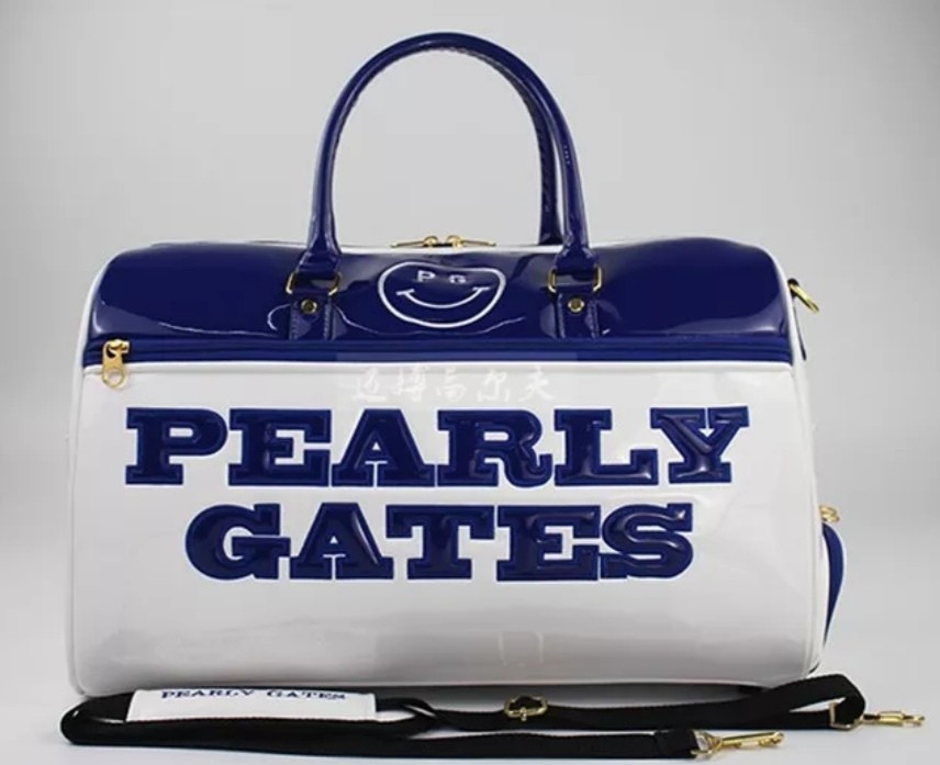 パーリーゲイツ PEARLEY GATES ゴルフ ボストンバッグ 白×青｜Yahoo