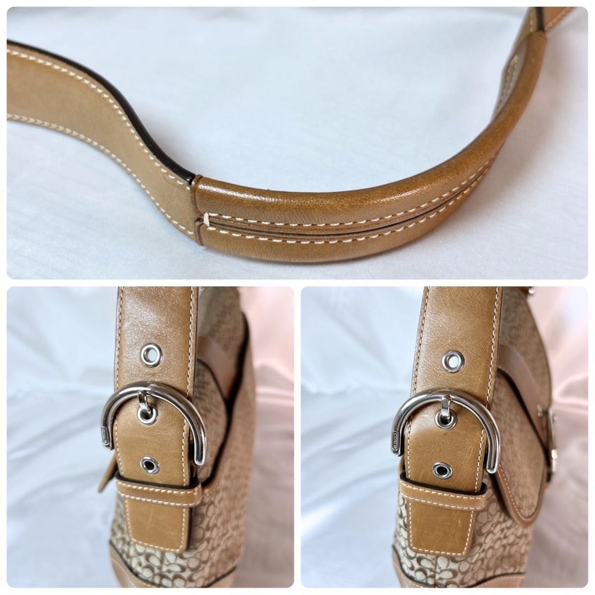 美品 COACH コーチ ワンショルダーバッグ SOHO ソーホー ミニ