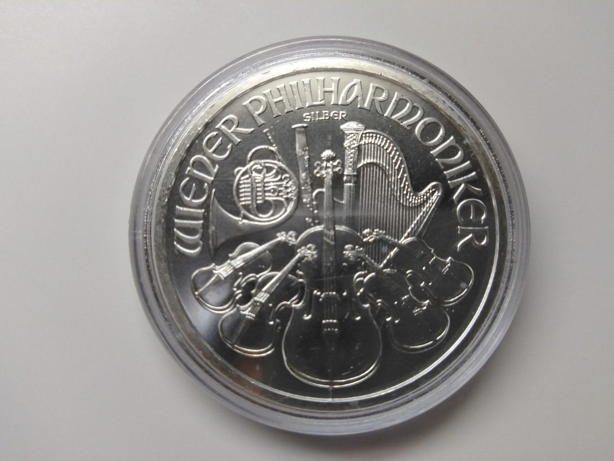 未使用品 純銀 FINE SILVER ウィーンフィルハーモニー銀貨 2013 ケース