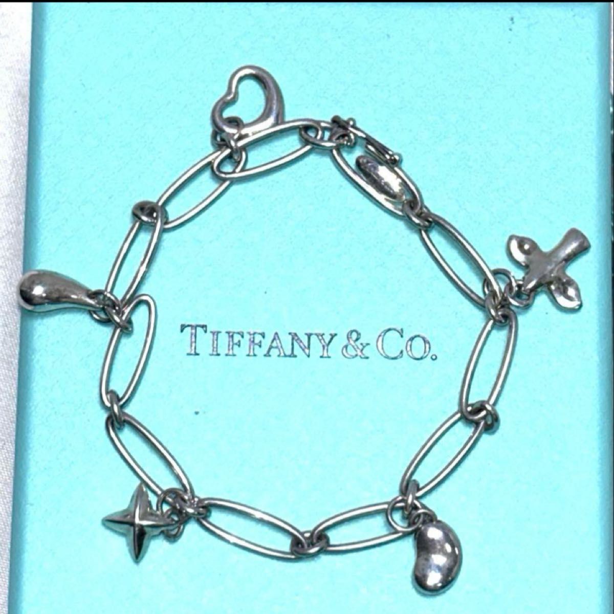 未使用級 Tiffany & Co / エルサペレッティ 5チャーム ブレスレット