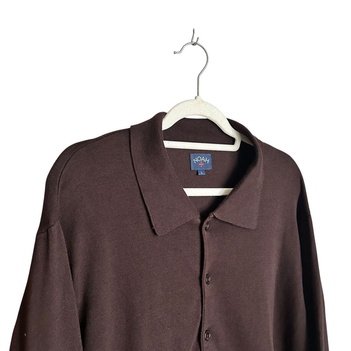 NOAH NYC Buttou-up Cardigan 23SS BROWN L ボタンアップ カーディガン