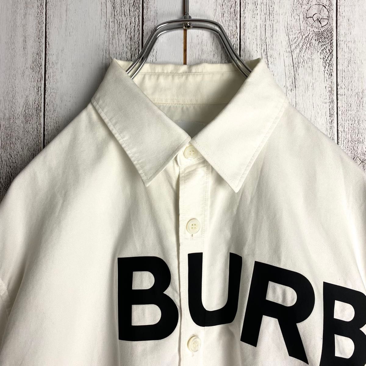 人気モデル】BURBERRY バーバリー 長袖シャツ ホースフェリー ホワイト
