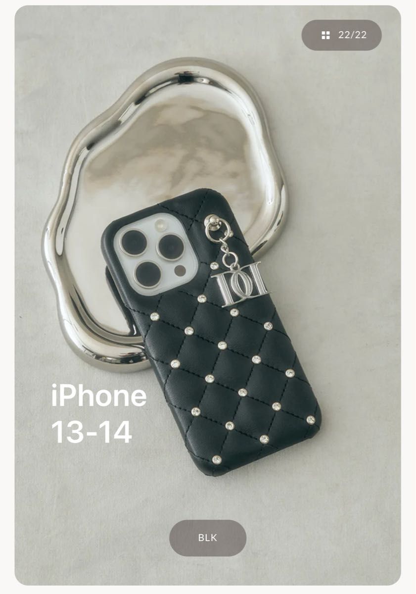 Darich キルティングビジューDDチャームiPhoneケース｜Yahoo!フリマ