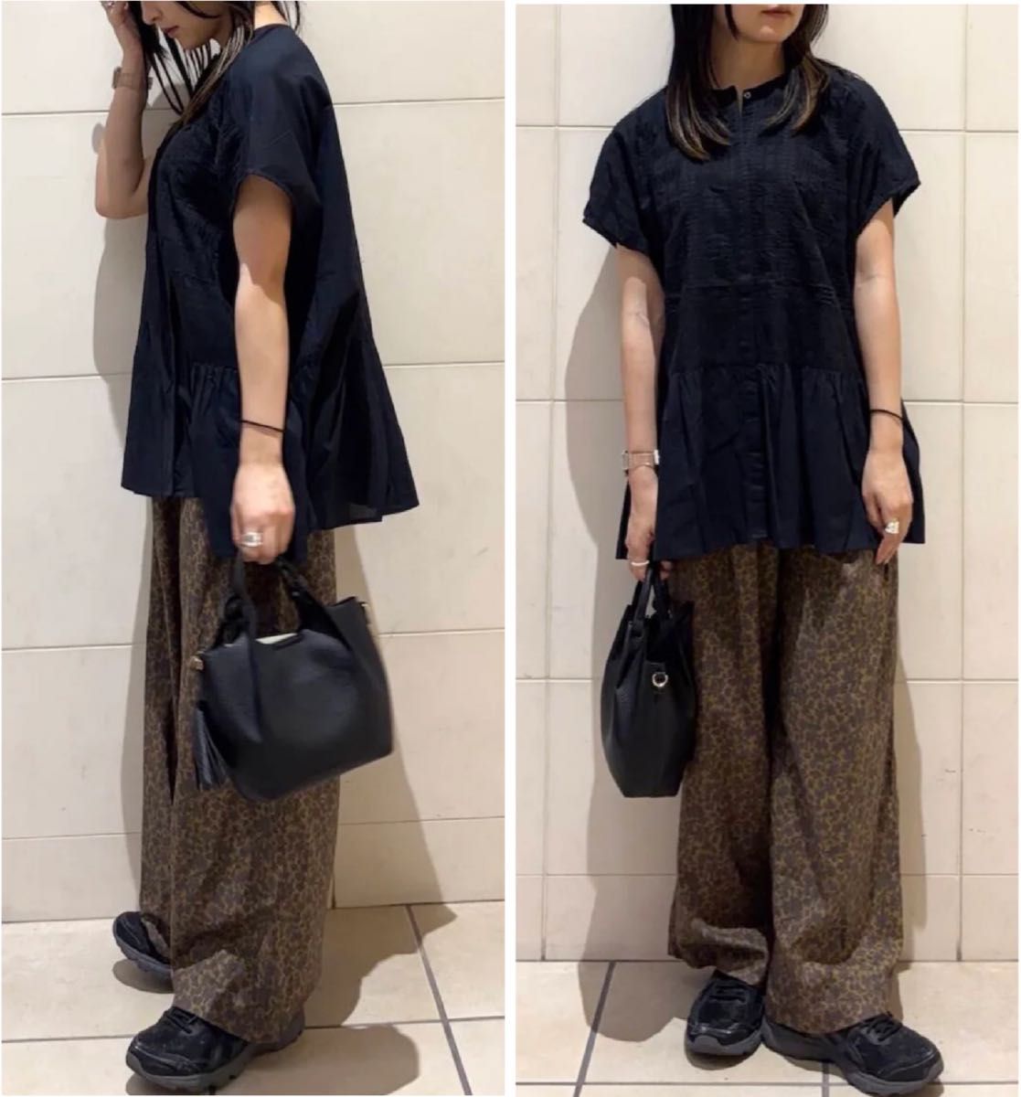 かぐれ フロント刺繍フレンチブラウス NAVY 新品タグ付 2025SS カグレ