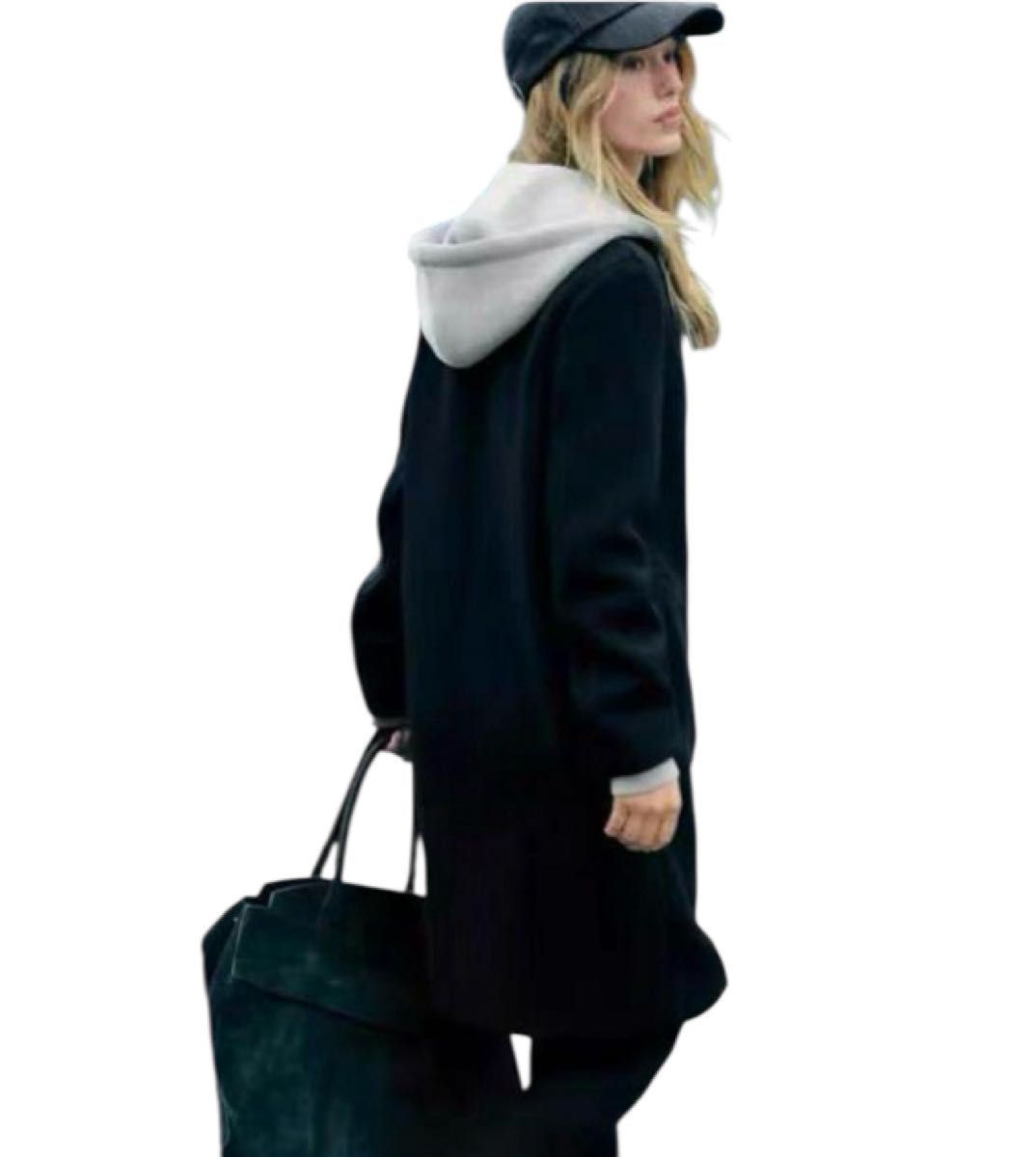 美品】ZARA デタッチャブルフード コントラストコート S｜Yahoo!フリマ