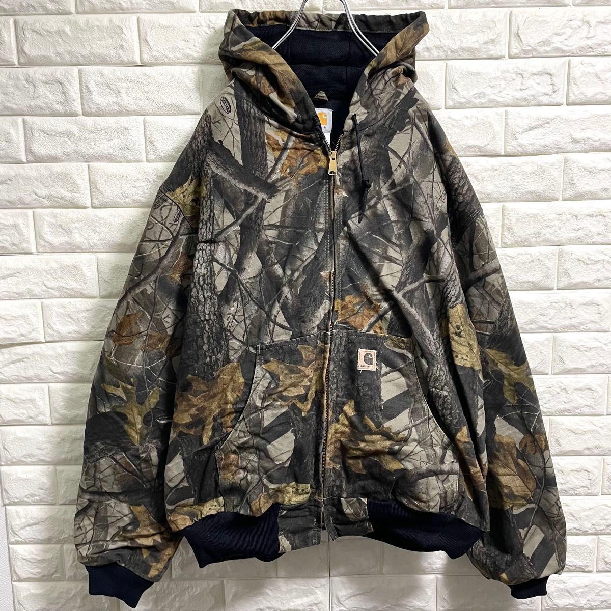 カーハート リアルツリー柄 アクティブパーカー ダックジャケット 2XL