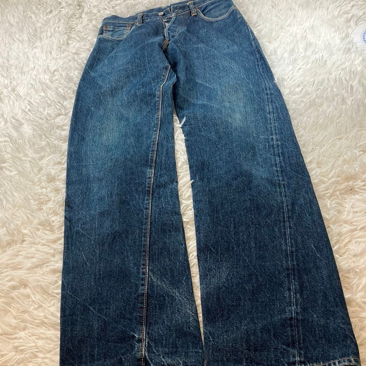 EVISU エヴィス デニムパンツ カモメ ペイント32×35 ストレート デニム
