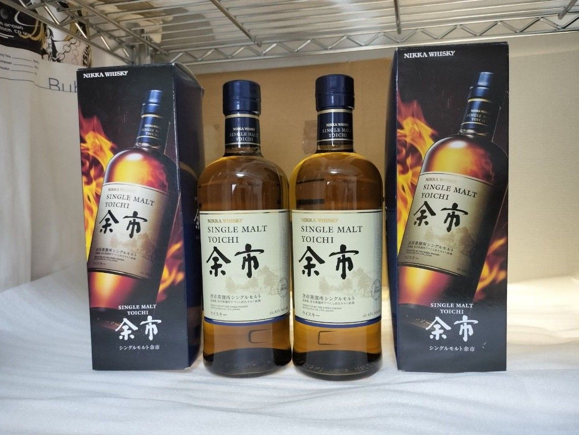 ニッカウイスキー シングルモルト余市 2本セット 700ml 箱付き