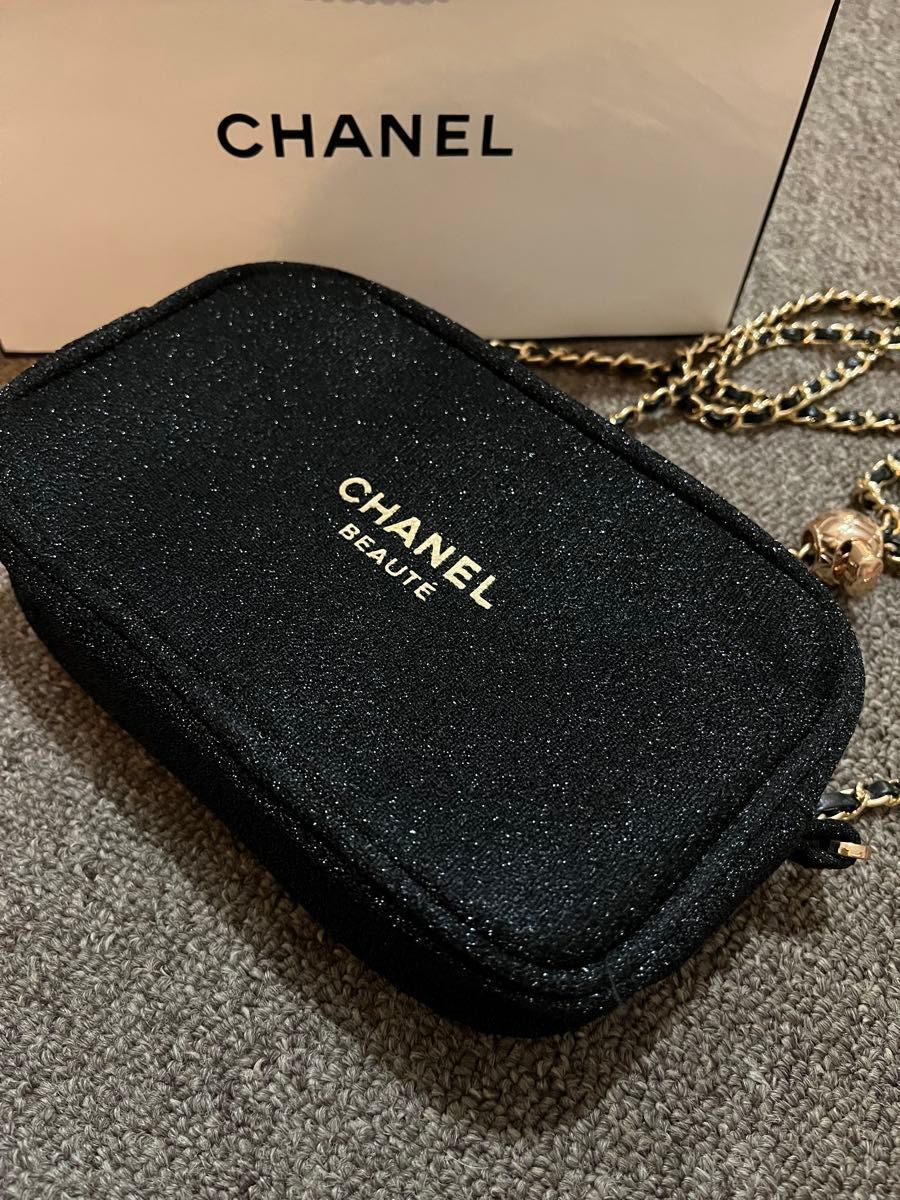 上げ直し CHANEL シャネル ノベルティ ポーチ ブラック｜Yahoo!フリマ