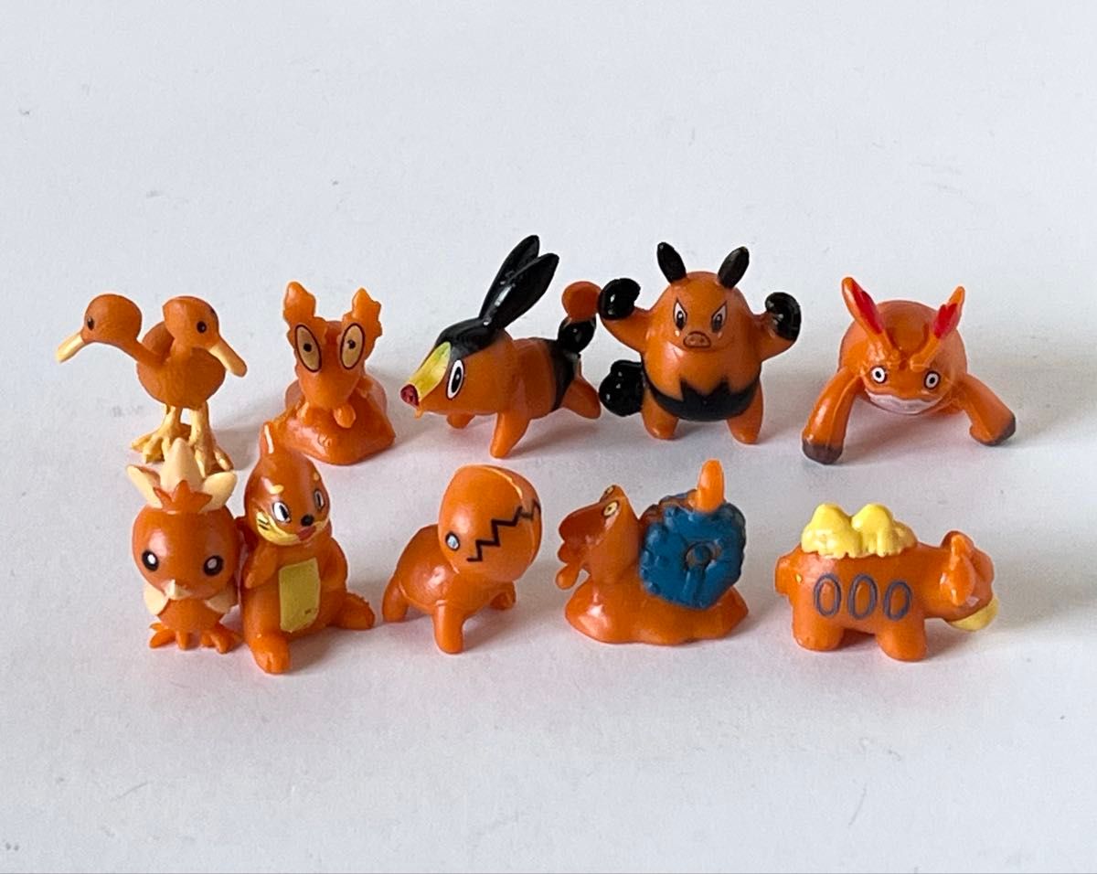 レトロ ビンテージ ポケモン ミニフィギュア 10個セット オレンジ