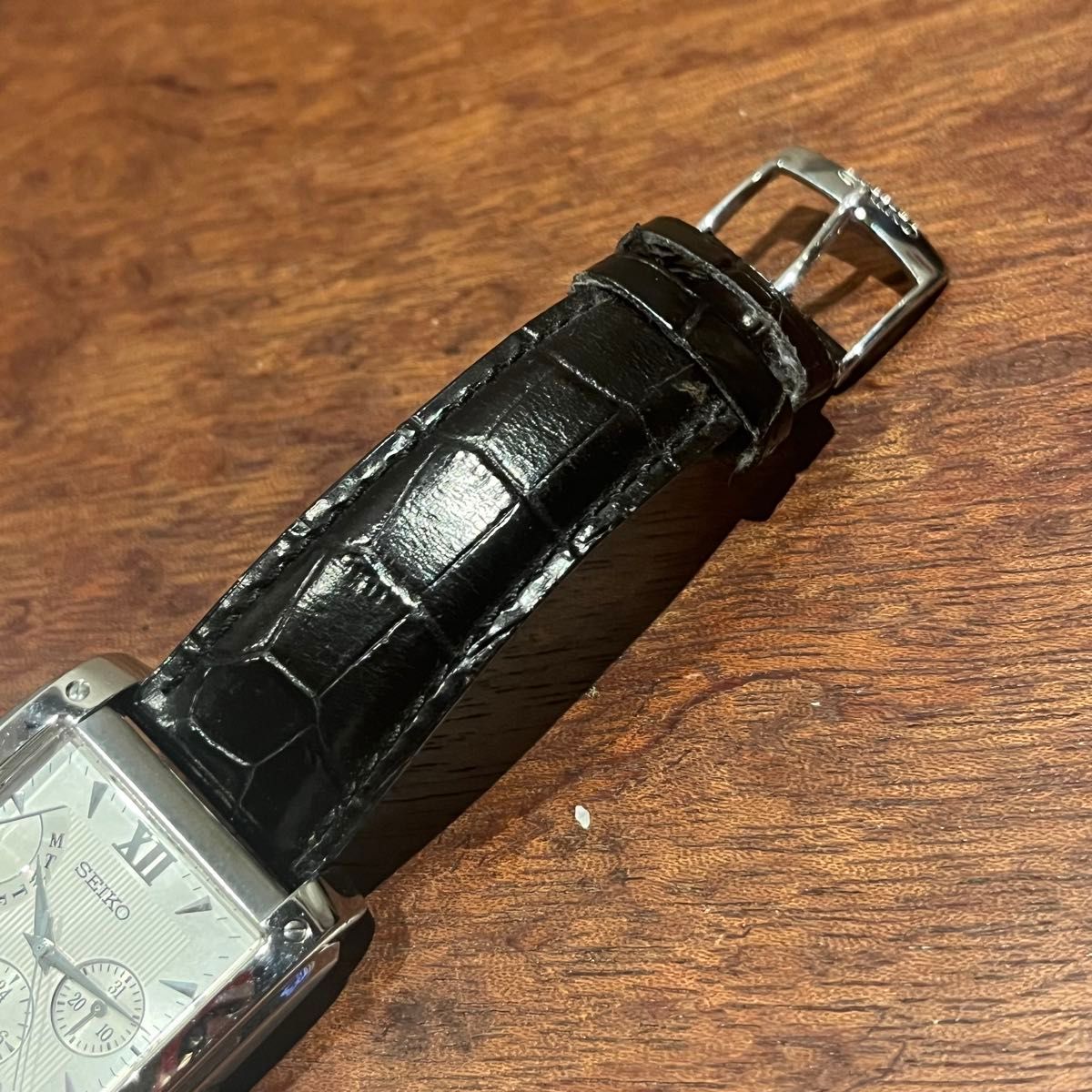 SEIKO セイコー レトログラード 5Y66-0AC0 QZ シルバー文字盤