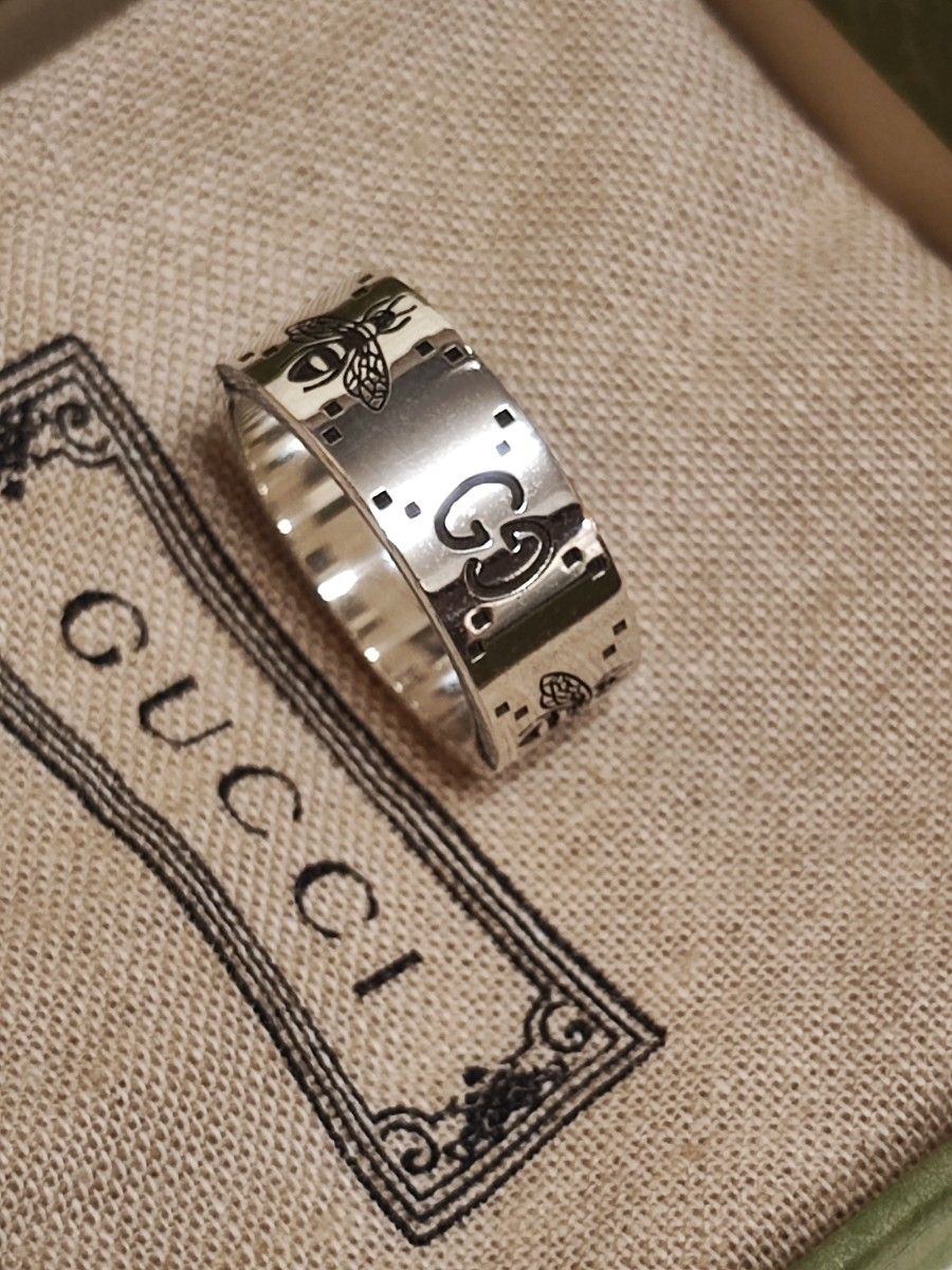 新品 GUCCI グッチ 指輪 シルバー リング GG＆ビー 蜂 22｜Yahoo