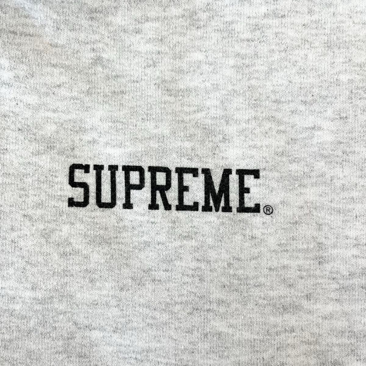 美品 supreme 20AW バックプリントパーカー グレー Lサイズ