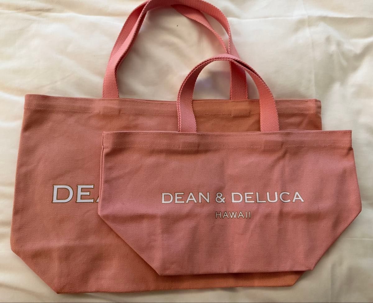 新品 DEAN&DELUCA 限定 ピンク ハワイ トートバッグ S Lサイズセット