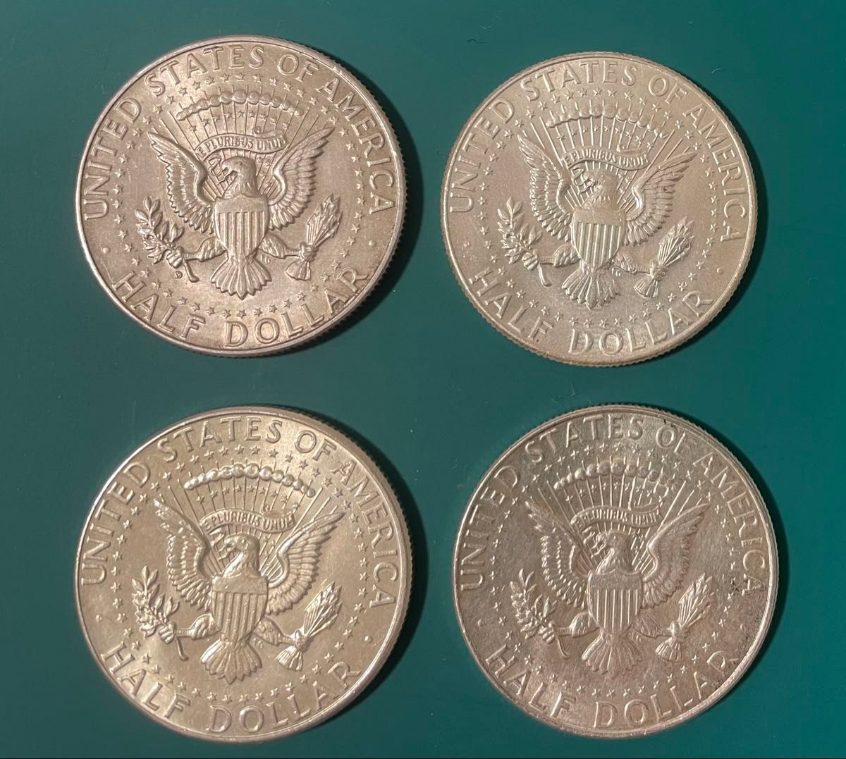 1964年 ケネディ ハーフダラー銀貨 4枚 アメリカ リバティコイン 50