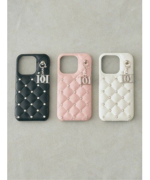 Darich キルティングビジューDDチャームiPhoneケース 16 ピンク｜Yahoo