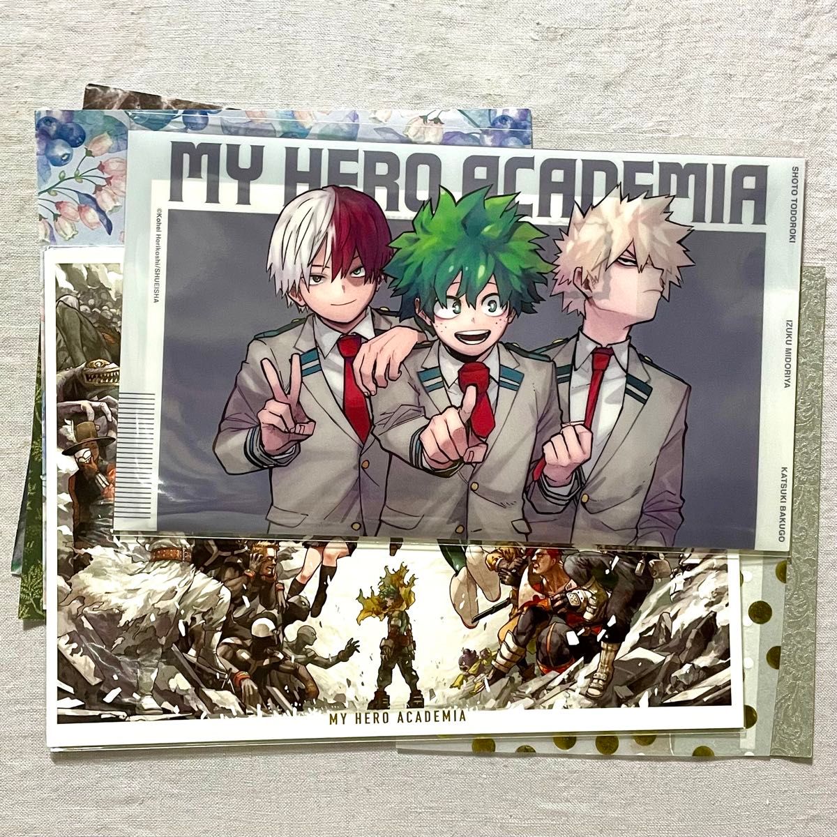 僕のヒーローアカデミア 原画展 クリアケース入りポストカードセット