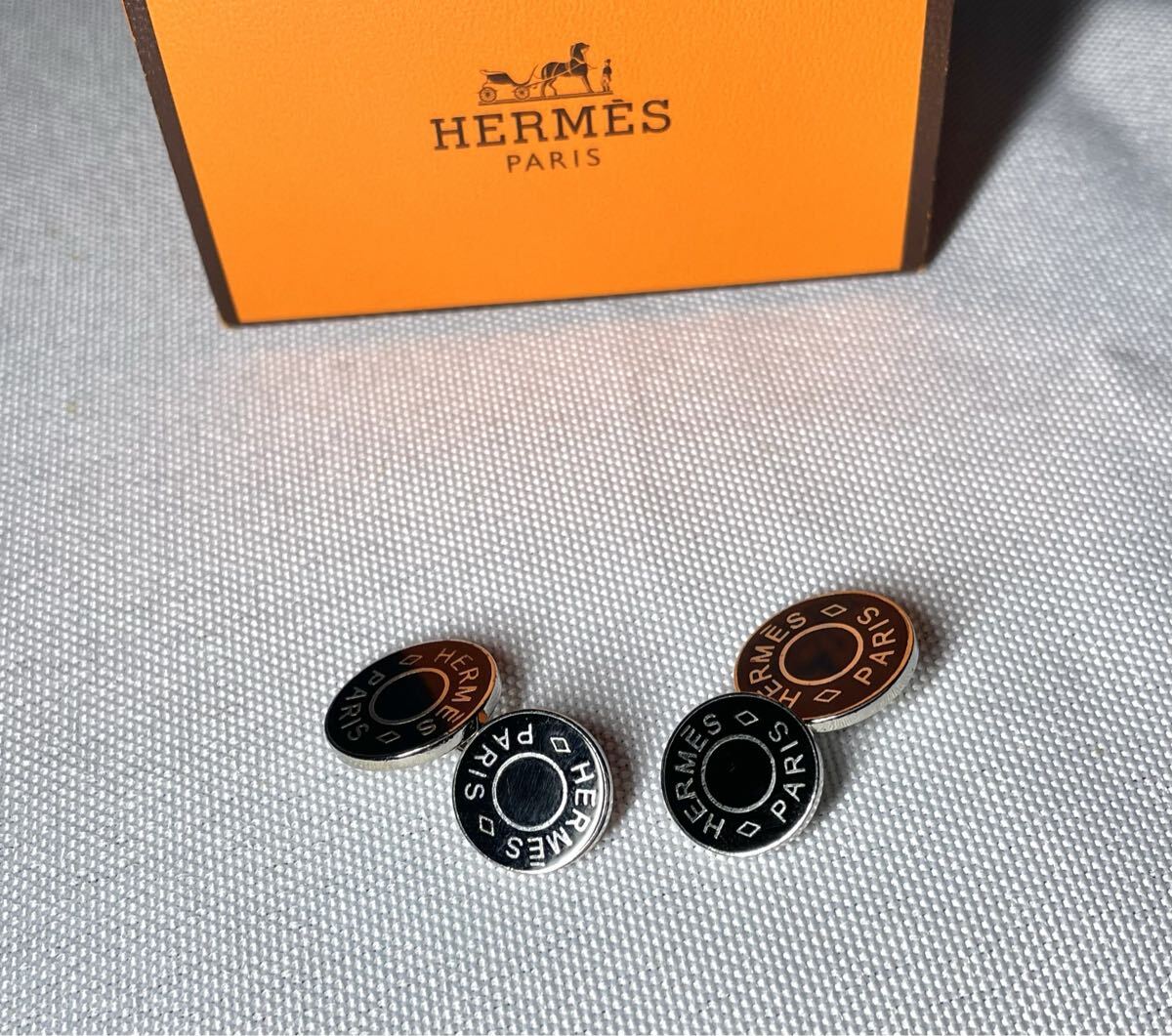 即決希少 HERMES エルメス セリエ ブランドロゴ チェーン カフス