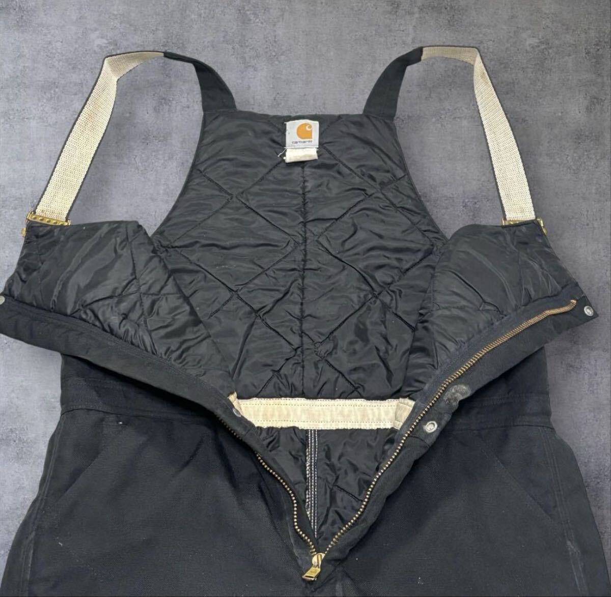 激レア 80s Carhartt ダック ダブルニー オーバーオール 38x32 激レア