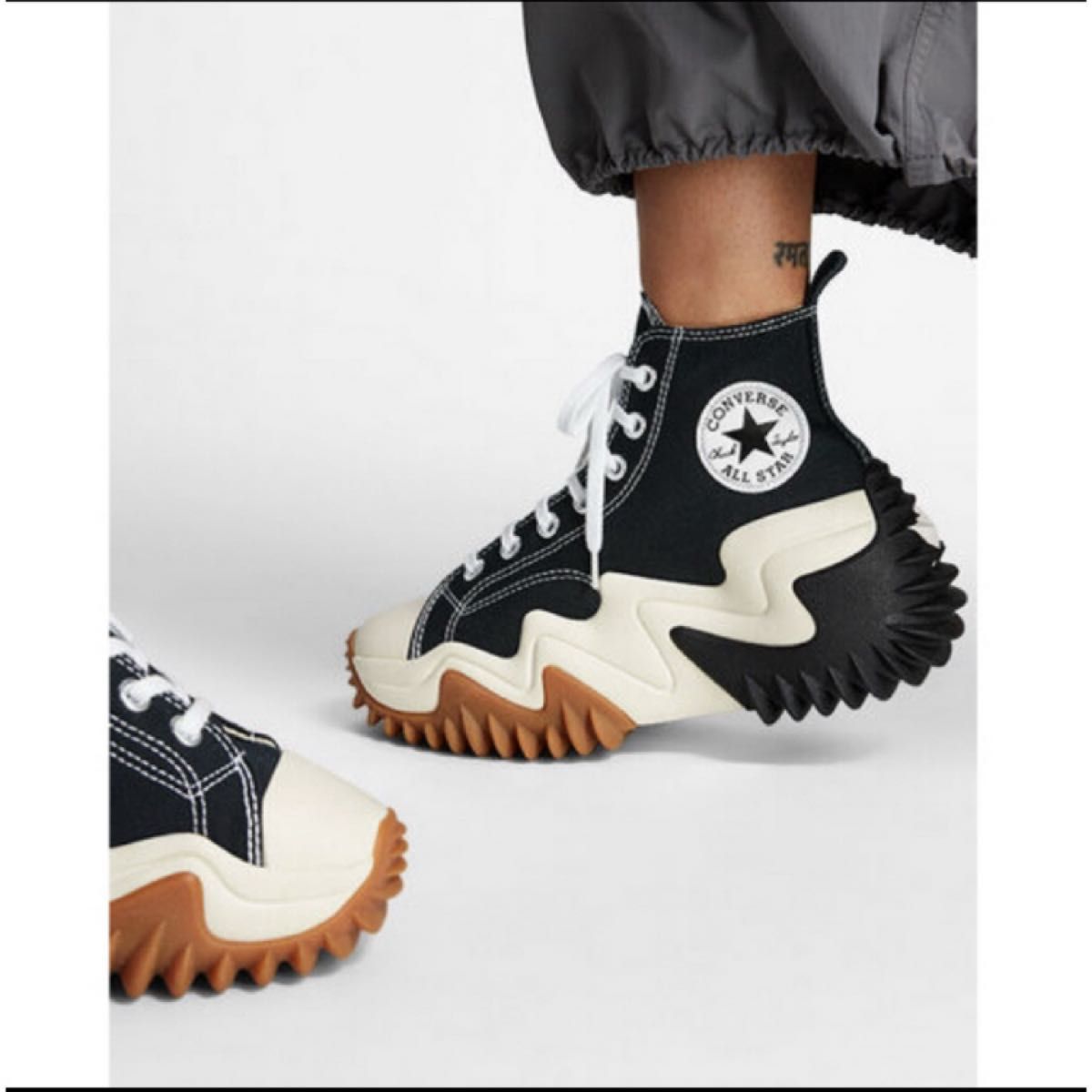 Converse 韓国限定 ランスターモーション 厚底スニーカー 24 5