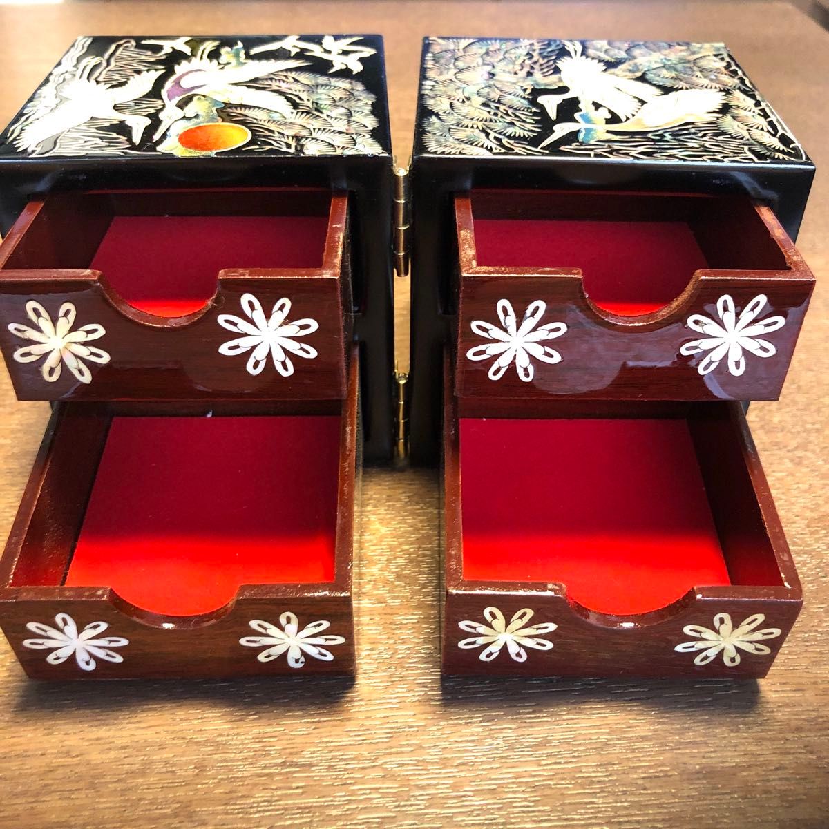 新品 未使用 韓国伝統工芸品 螺鈿細工 ジュエリーボックス 小物入れ